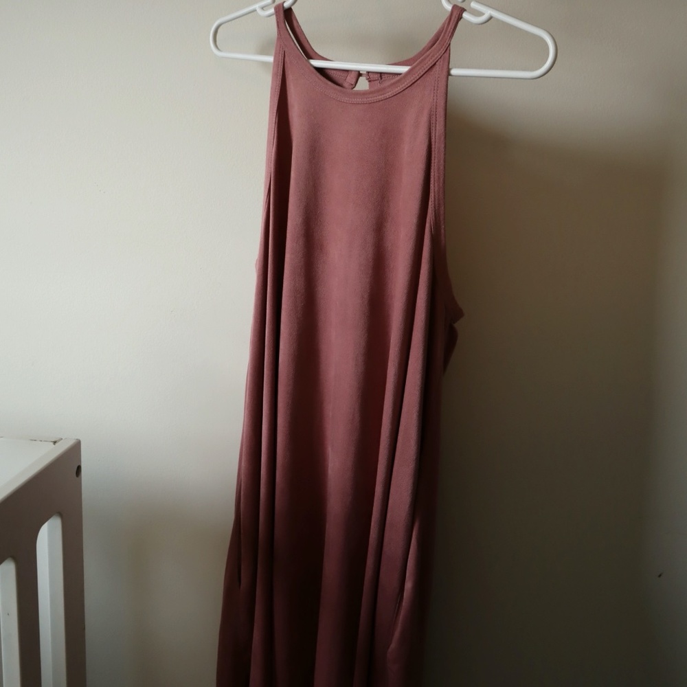 Pink tank dress! worn once!